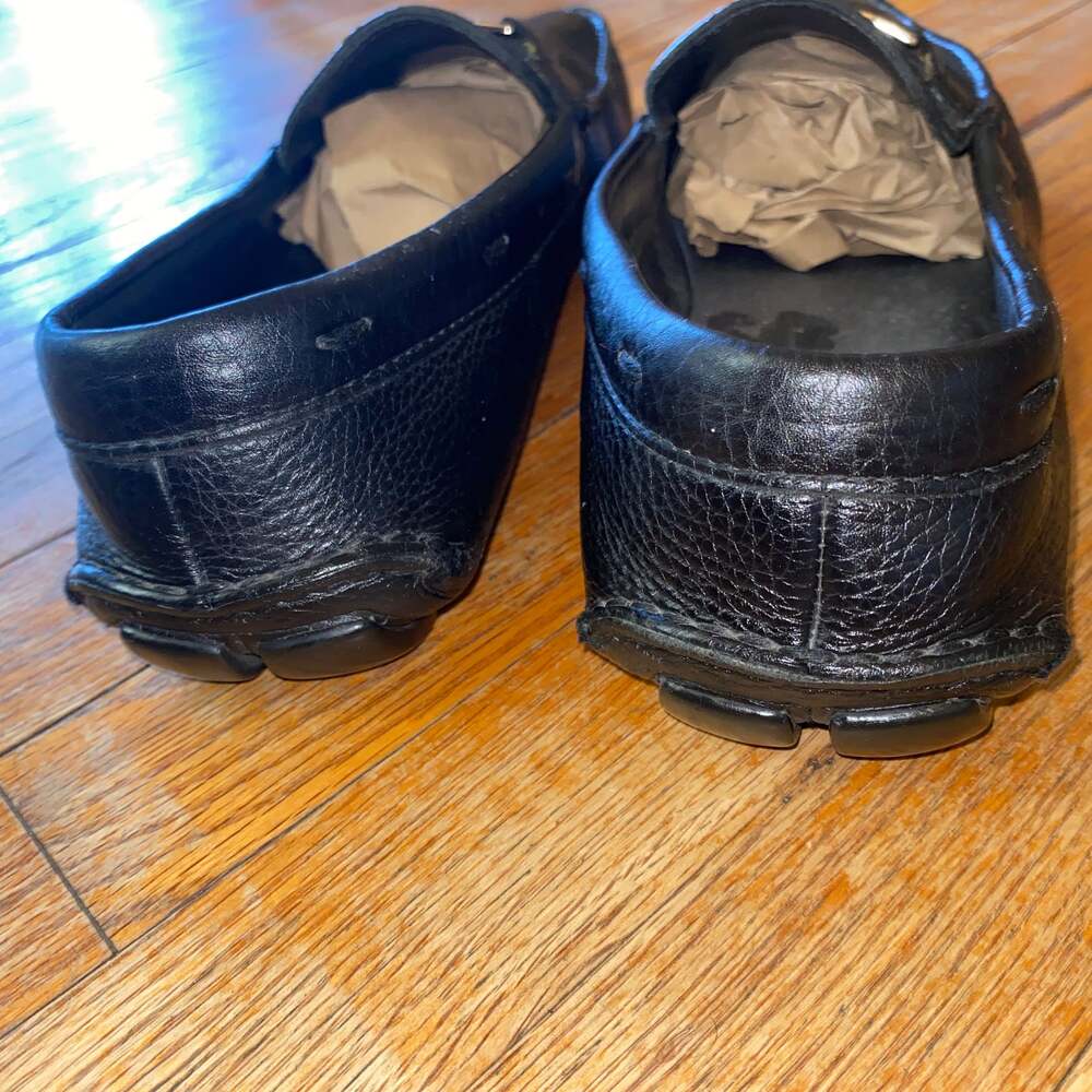Prada Men's Black Leather Slip-On Loafers Size 11 - Picture 5 of 7